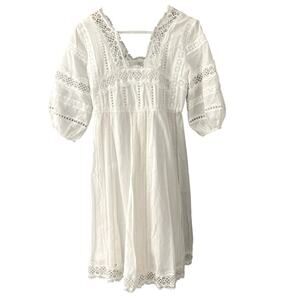 Eri + Ali Anthropologie Gustavia Dress - White - XS